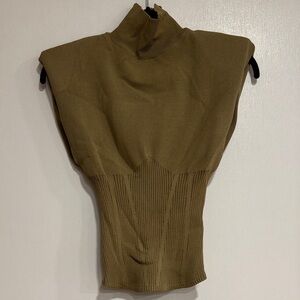 Zara Khaki Women's Turtleneck Sweater